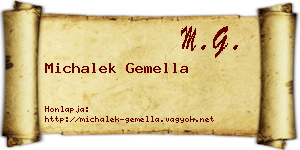 Michalek Gemella névjegykártya
